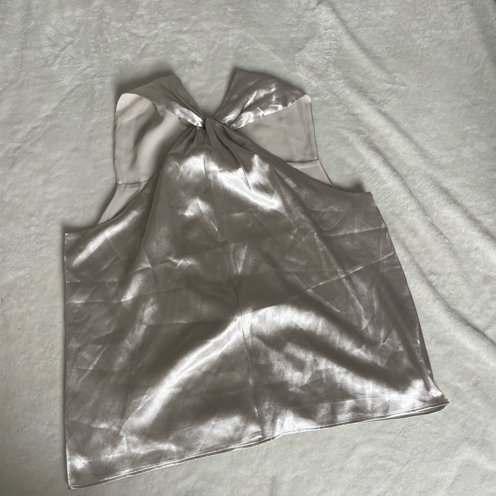Ann Taylor Shimmering Silver Blouse